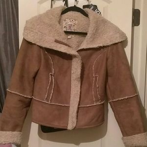 ❄Discreet suede Winter Coat W/Faux Fur